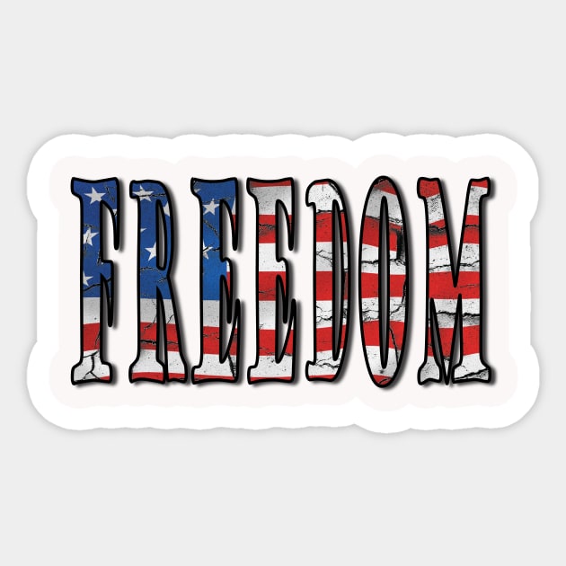 Freedom Sticker by Liftedguru Arts